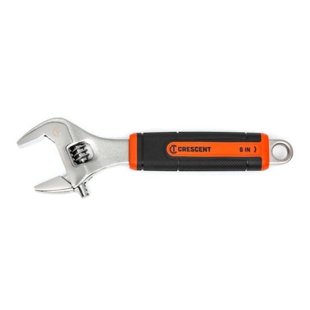 Crescent Adj Wrench, 6in, Chrome, Cush Grip, Carded AC36CVS