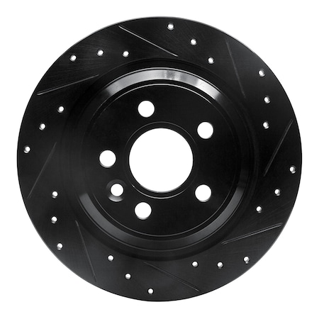 Dynamic Friction Co DFC Brake Rotor - Drilled and Slotted - Black 633-27035R