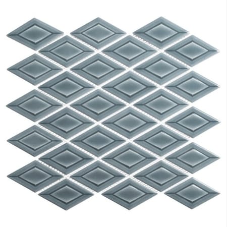 Andova Tiles SAMPLE-Venecia Adriatic 1-in. x 3-in. 3D Framed Diamond Glossy Porcelain Wall Mosaic Tile SAM-ANDVEN1430
