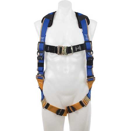 Werner Blue Armor Full Body Harness, M/L, 425 lb, Quick-Connect Chest/ Quick-Connect Leg Straps H123002