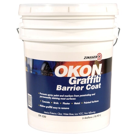 Zinsser Anti-Graffiti Coat, Water Base, Clear, 5G OK220