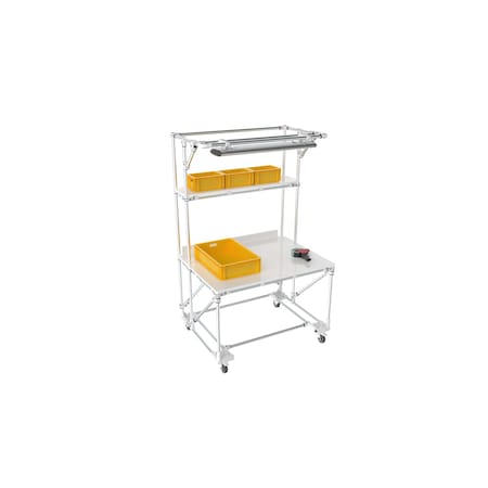Trilogiq Mobile Worktable With Edge, Flat Picking Shelf And Led. 20321-01