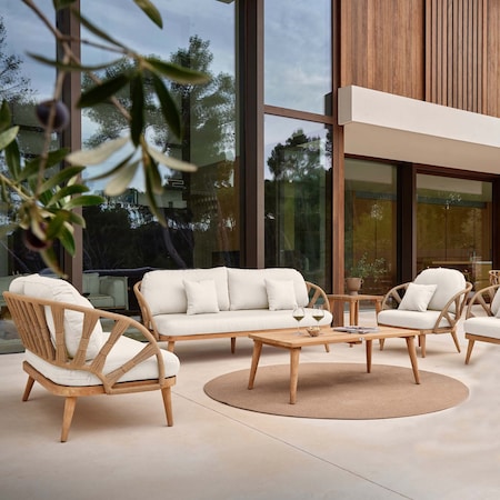 Skyline Design Krabi 7-Piece Seating Set with Sunbrella Cushions 24101-RNAT-7PC