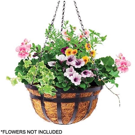 Panacea 88551 14 in. Round Flat Iron Hanging basket 142179