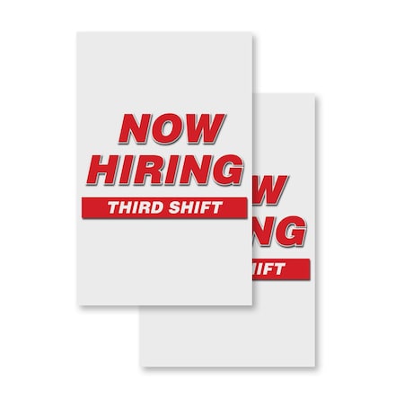 Signmission Third Shift, Vinyl Decals Only 24 Inch x 36 Inch, Vinyl Decal, 2PK DSB-2436-2PACK-THIRD SHIFT