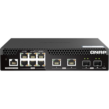 Qnap RACKMOUNT SWITCH, MANAGEMENT SWITCH, 6 PORT 2.5GBPS, 2 P QSW-M2106R-2S2T-US