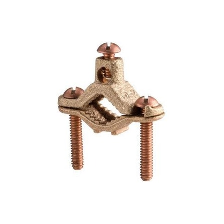 Erico Bronze Ground Clamp for 1/2 in - 1 in Pipe, Zinc Plated CWP4J