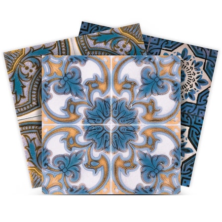 Homeroots 8" X 8" Agean Linda Removable Peel and Stick Tiles 400284