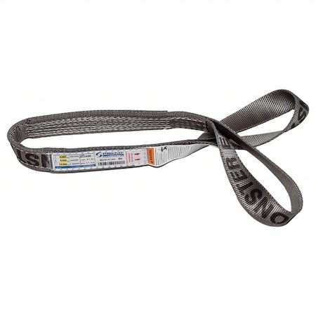 Stren-Flex Web Sling, Twisted Eye, 3 ft L, 6,400 lb EET-2-902ME-03
