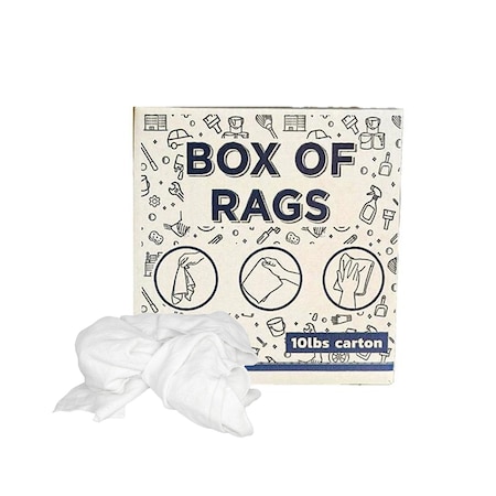 Supremeplus Recycled White Sweatshirt Cleaning Rags 10 lbs. Box SP-9527