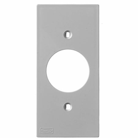 Hubbell Wiring Device-Kellems Din Rail Utility Box, Device Plate, 1.40" Opening, Gray KP7GY