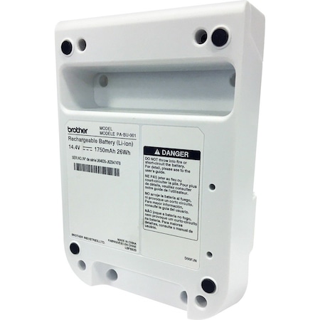 Brother Label Printer Battery, White, Plastic PABU001