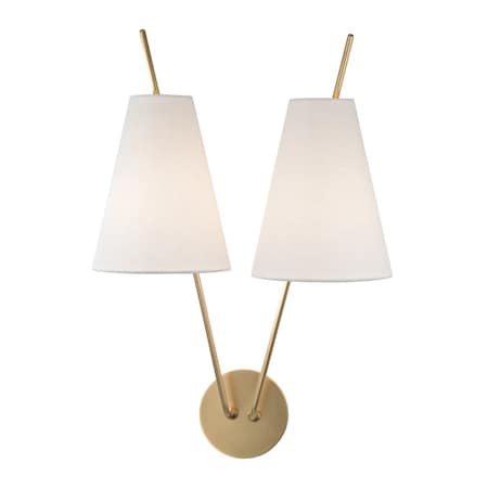 Hudson Valley Lighting Campagna 2 Light Wall Sconce 14 In. Aged Brass 6322-AGB