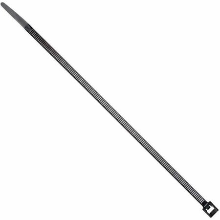 Dottie Cable Tie, 4 in L, 1.85 in Max Bundle Dia., Black, Nylon 6/6, 18 lb Strength, 100 PK DT4B