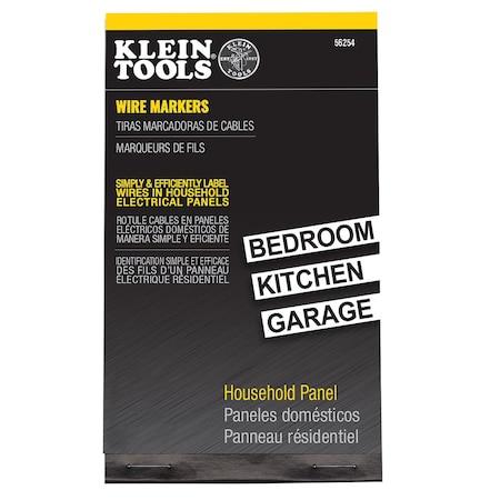 Klein Tools Wire Marker Book, Household Electrical Panel 56254