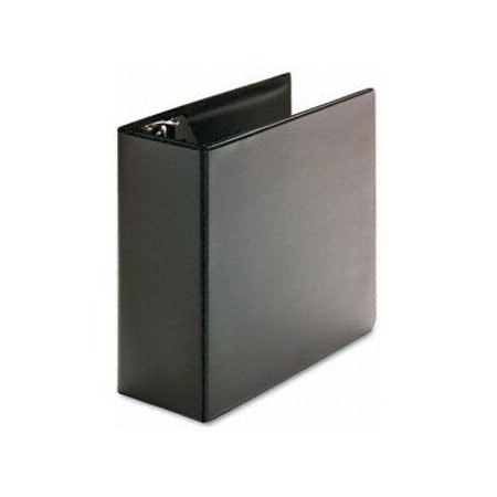 Universal Economy D-Ring Vinyl View Binder, 5" Capacity, Black 20998