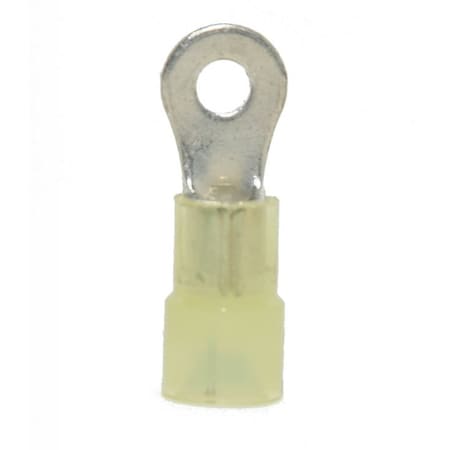 Hillsdale Terminal Ring Terminal, #6 Stud Size, 10 AWG, 600 V, Nylon Insulated, 1000 PK 50210N