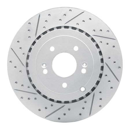 Dynamic Friction Co DFC Geoperformance Rotor - Drilled and Slotted 830-21039L