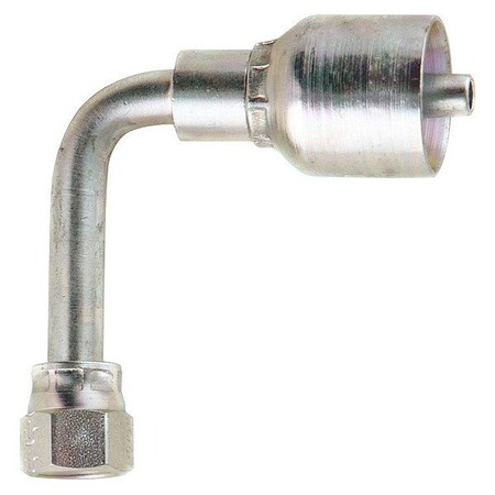 Parker Crimp Fitting, 90 deg., 1/2" ID, 3/4", FJIC 14143-8-8