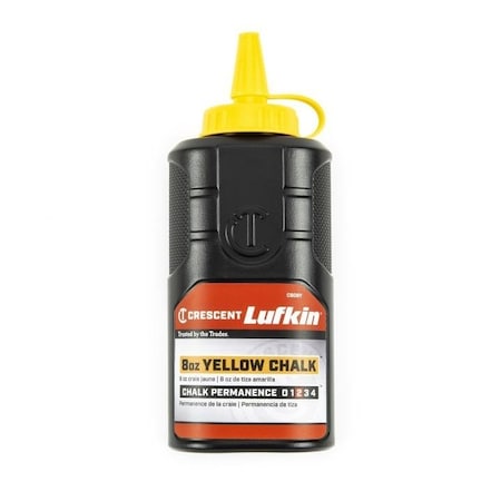 Crescent 8 oz Yellow Chalk Refill CB08Y