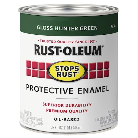 Stops Rust Qt Brands Hunter Green Protective Enamel, Gloss 7738502