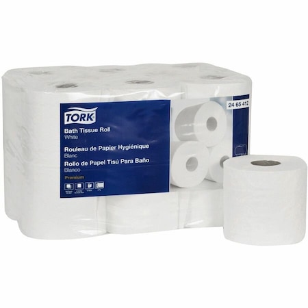 Tork Tork Premium Poly-Pack Bath Tissue, Septic Safe, 2-Ply, White, 4.1-Inch X 4-Inch, 400 Sheets 2465412