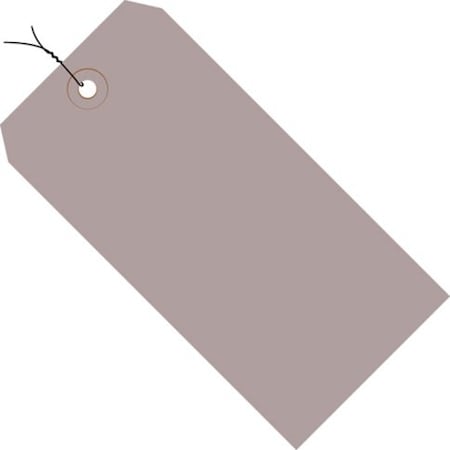 Partners Brand Shipping Tags, Pre-Wired, 13 Pt., 6 1/4" x 3 1/8", Gray, PK1000 G11083F