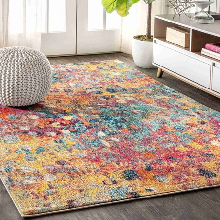 Jonathan Y Contemporary POP Modern Abstract Multi/Yellow 8 ft. x 10 ft. Area Rug CTP108A-8