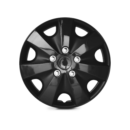 Altertrim 15 in Univ Hubcaps for steel whls, Snap-On, (Blk Lacq), 4PK CHB-5051-BL-15