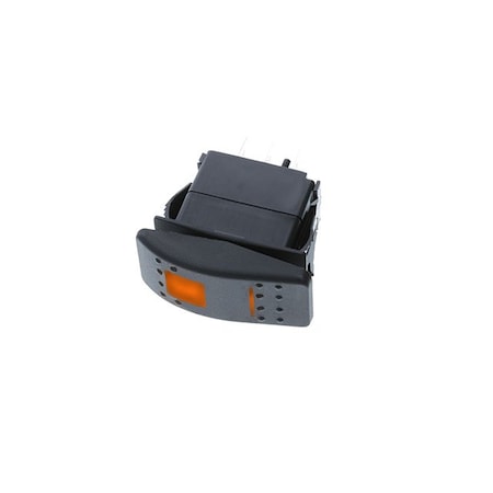 Switch Components Contura Style Rocker, 4P SPDT ON-OFF-ON, Amber/Amber LEDs IP56 SRD1-1F-DC-1-BAA