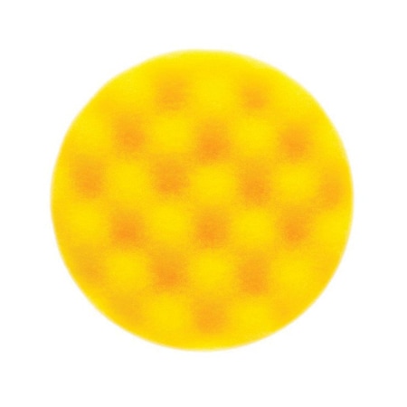 Mirka Abrasives Waffle Polishing Pad, 3-1/4 in Dia, Foam Pad, Yellow MPADYF-3.25W