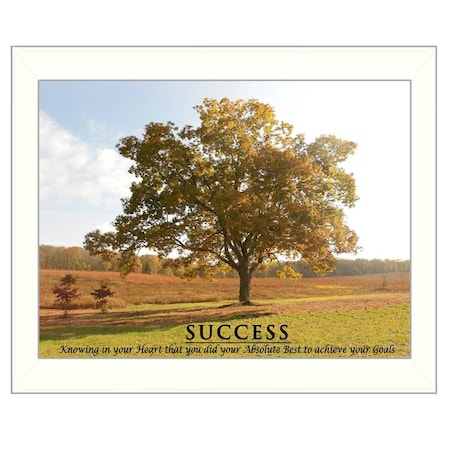 Homeroots Success 4 White Framed Print Wall Art 405365