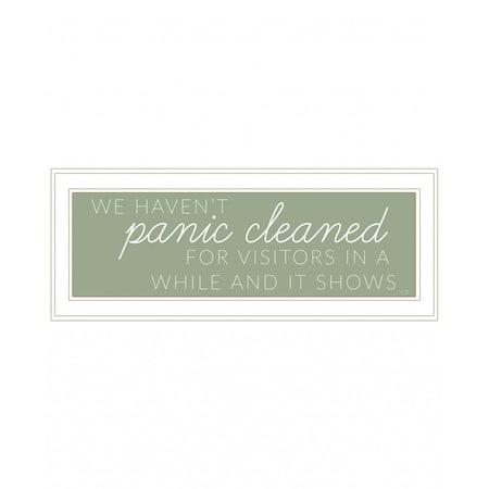 Homeroots Panic Cleaned 1 White Framed Print Wall Art 407750