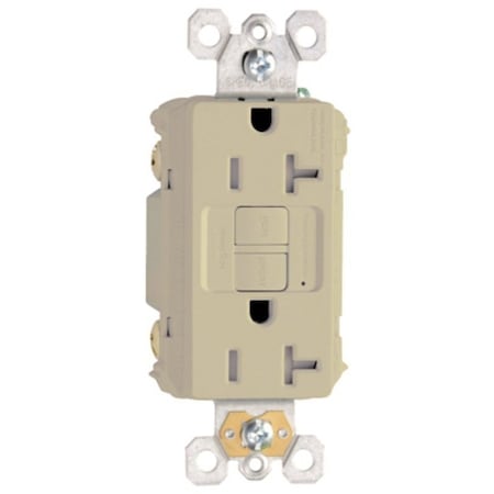 Legrand Pass & Seymour radiant Series GFCI Duplex Receptacle, Nylon, Light Almond, 2-Pole, 20 A 2097TRLACCD4