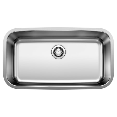 Blanco Stellar 32in Single Bowl Undermount Stainless Steel Kitchen Sink 442576