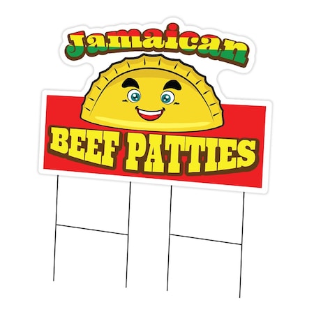 Signmission Jamaican Beef Patties Die Cut Yard & Stake outdoor plastic window, 2436-Jamaican Beef Patties C-DC-2436-Jamaican Beef Patties19