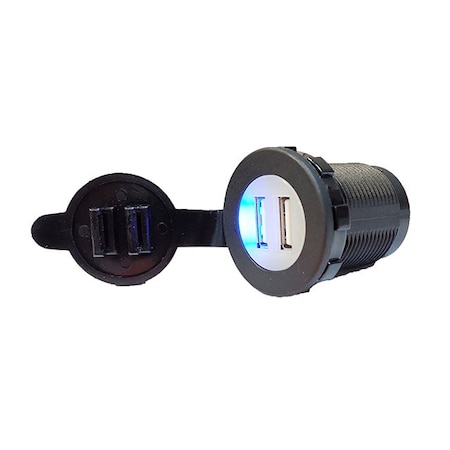 Switch Components USB-A Dual Port: 2.4A + 2.4A Independent Power Per Port A1-USB2-1-B-2.4A