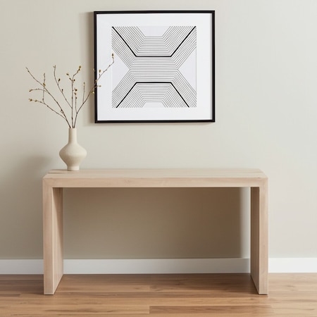 Homeroots 56" Ivory Reclaimed Wood Sled Writing Desk 608137