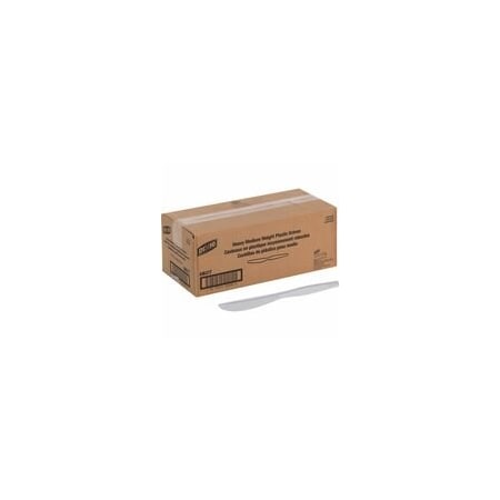 Dixie Medium-weight Disposable Knives by GP Pro, Utility Knife, 1 x Utility Knife, White, 1 Carton KM217