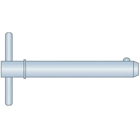 Huyett Shoulder Stop Detent Pin, T Handle, Zn Plt Med Carbon Steel, .625 Dia x 3.5 Eff L x .630 Hole Dia DTP-0625-3500ST