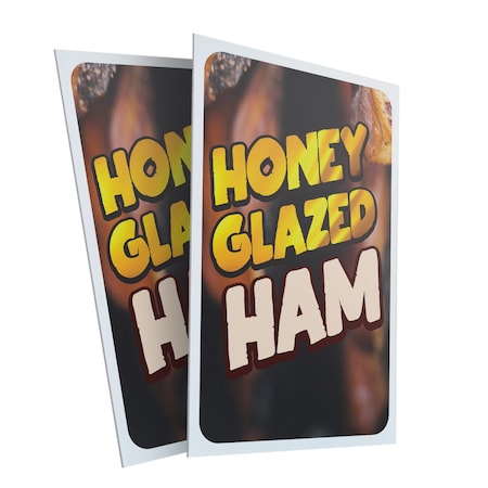 Signmission Honey Glazed Ham, Plastic Signs Only 24 Inch x 36 Inch, Corrugated Plastic, 2PK CSB-2436-2PACK-30393