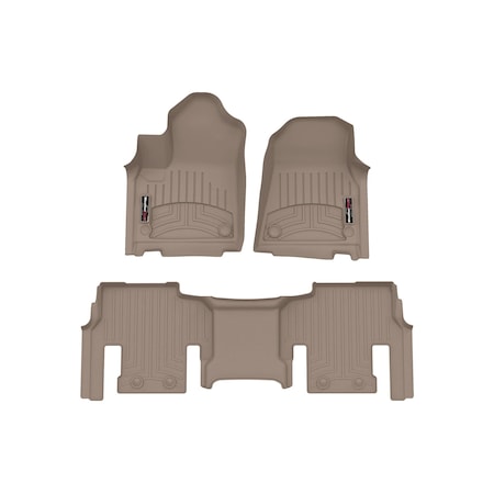 Weathertech Tan, Front and Rear Floorliners 451704-1-2