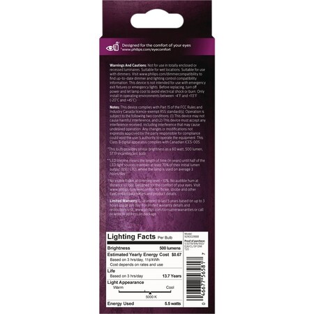 Signify 60W Equivalent Daylight ST19 Medium Dimmable Vintage LED Decorative Light Bulb 565812