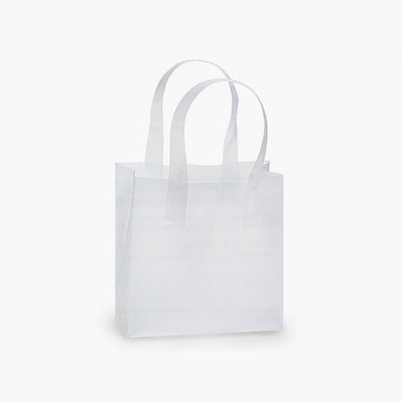 Nashville Wraps Clear Frosted Plastic Gift Bags, Junior Cub 6x3x6, 3 mil, 25PK 25JCFRP