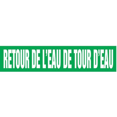 Accuform FRENCH PIPE MARKER RETOUR DE L ft EAU CRPK707SSH