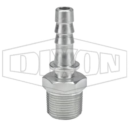 Dixon MS8X 12 Boss Hose Stem, 3/4 x 1/2 in, MNPT x Hose Shank, Steel, Domestic MS8X12