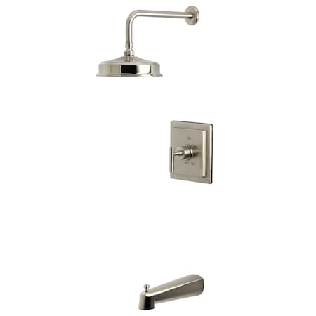 Kingston Brass Single-Handle Pressure Balanced Tub and Shower Faucet, Brushed Nickel KB5898CML