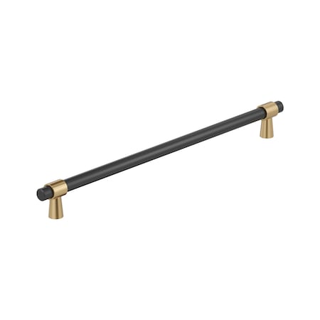 Amerock Mergence 18 inch 457mm Center-to-Center Matte Black/Champagne Bronze Appliance Pull BP36984FBCZ