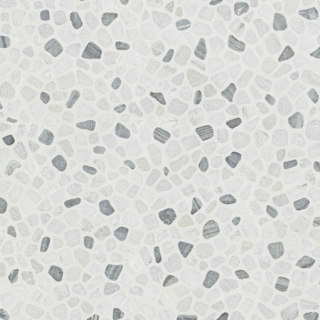 Msi Black And White Pebbles 11.42 In. X 11.42 In. Marble Mesh-Mounted Mosaic Tile, 10PK ZOR-MD-0102