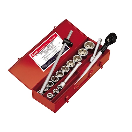 Genius Tools 17PC 3/4in Dr. Metric Hand Socket Set GS-617M
